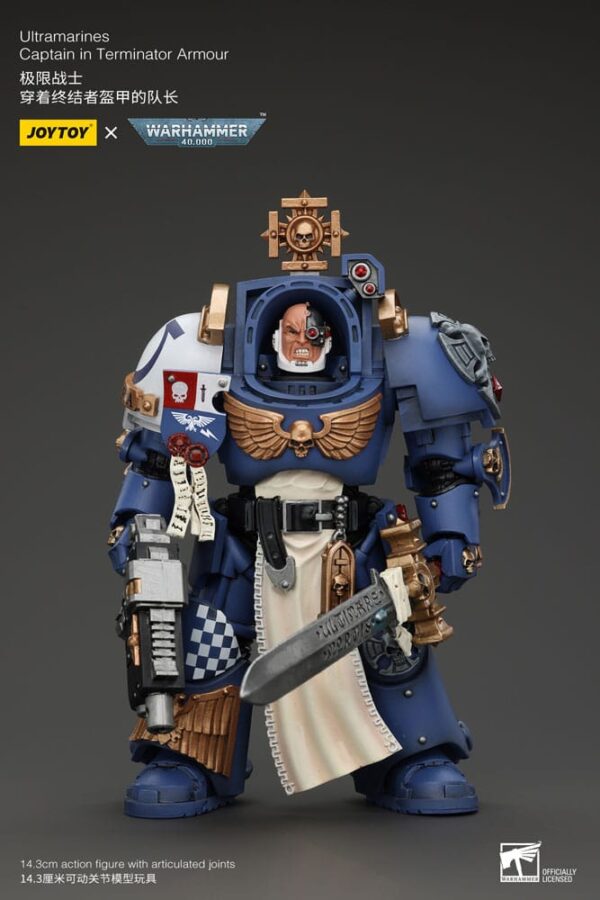 Warhammer 40k Action Figura 1/18 Ultramarines Captain In Terminator Armour 14 Cm Joy Toy (cn)