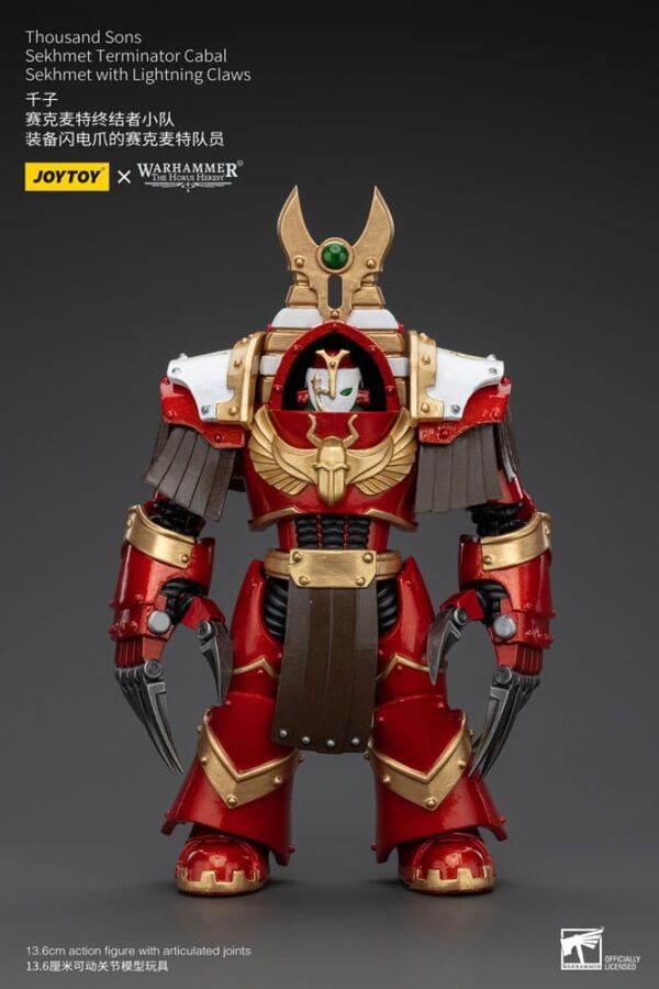 Warhammer The Horus Heresy Action Figura 1/18 Thousand Sons Sekhmet Terminator Cabal Sekhmet Con Fulmineclaws 14 Cm Joy Toy