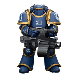 Warhammer The Horus Heresy Action Figura 1/18 Ultramarines Legion Mkiii Tactical Support Squad Legionary Con Heavy Bolter 20 Cm