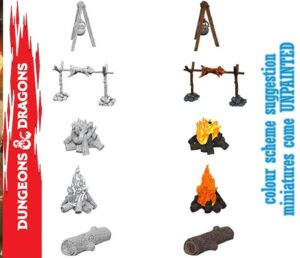 Wizkids Wizkids Um Camp Fire & Sitting Log Miniature E Modellismo