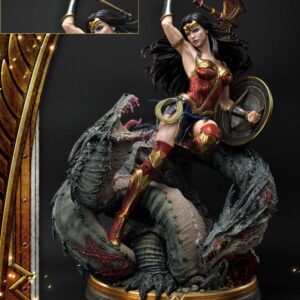Wonder Woman Statua 1/3 Wonder Woman Vs. Hydra Esclusiva Bonus Version 90 Cm Prime 1 Studio