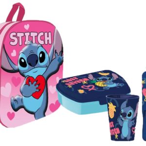 Zaino 3d Bambina + Regalo Set 3 In 1 Lilo & Stitch Disney - Accessori