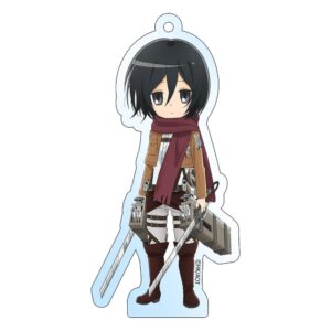 Attack On Titan Acrylic Portachiavi Mikasa Holographic 8 Cm Sakami Merchandise