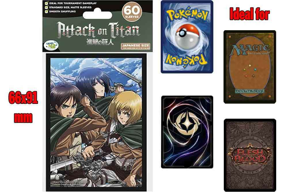 ATTACK ON TITAN SLEEVES BATTLE TRIO Accessori Don T Panic Games