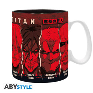 Attack On Titan - Tazza - 460 Ml - All Titans - Subli - Box