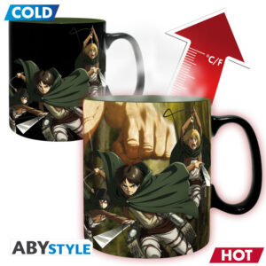 Attack On Titan - Tazza Heat Change - 460 Ml - Titans3  X2 V2