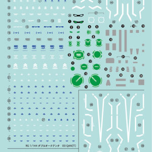GUNDAM REAL GRADE RG MODEL KIT DECAL 117 OO QANT 1/144 ACCESSORI BANDAI