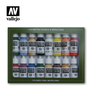 BASIC COLORS USA (16) COLOR SET 70140 COLORI VALLEJO