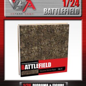 Battlrfield Square Stone Floor Pavimento pietra in cartone 1/24Modellino