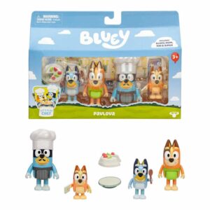 Bluey Lets Play Chef pack 4 figures Moose