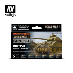 BRITISH ARMOUR INFANTRY COLOR SET 70204 COLORI VALLEJO