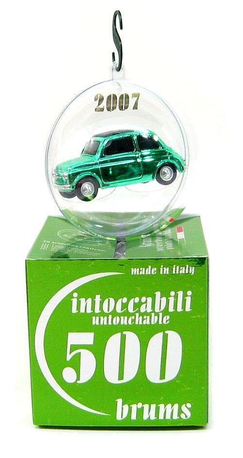 Brumm BR004-02 Fiat 500D (1960) verde cromo John Green CHRISTMAS 2007 Ball Intoccabili 1:43 Modellino