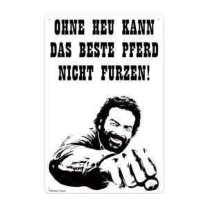Bud Spencer Tin Sign Pferd Faust 20 X 30 Cm Blechwaren Fabrik Braunschweig