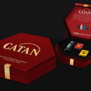 Catan Upgrade Dice Set Robber & Metal: Hematite FanRoll