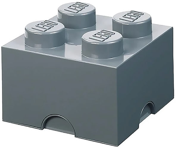 CONTENITORE LEGO BRICK 4 GRIGIO SCURO LEGO - GADGET