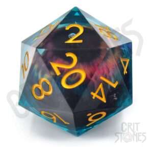 CritStones Liquid Core Dice D20 Eye Of The Oracle 5 Cm Glassstaff