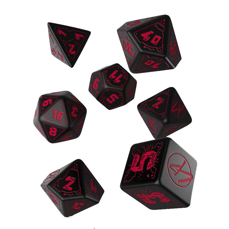 Cyberpunk Edition Dice Set Blood Over Chrome (7) Q Workshop