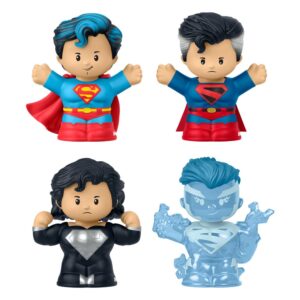 Dc Comics Fisher-price Little People Da Collezionemini Figures 4-pack Superman: Through The Ages 7 Cm Mattel