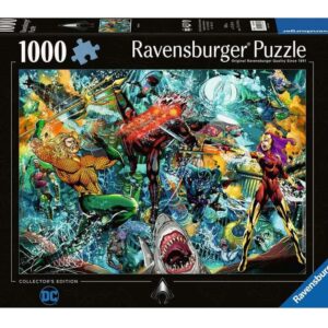 Dc Comics Puzzle Aquaman (1000 Pezzi) 70 x 50 Cm Ravensburger