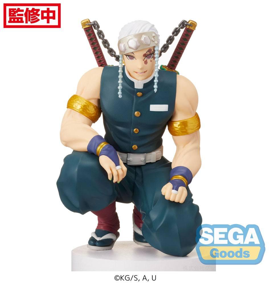 Demon Slayer Pm Perching Figura In Pvc Tengen Uzui 13 Cm Sega Scatola Rovinata