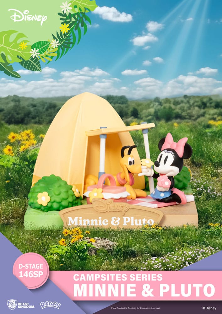 Disney D-Stage Campsite Series PVC Diorama Mini & Pluto Special Edition 10 Cm Beast Kingdom Toys