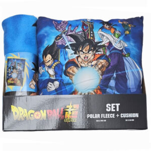 Dragon Ball Super Coperta In Pile + Cuscino Set Toei Animation