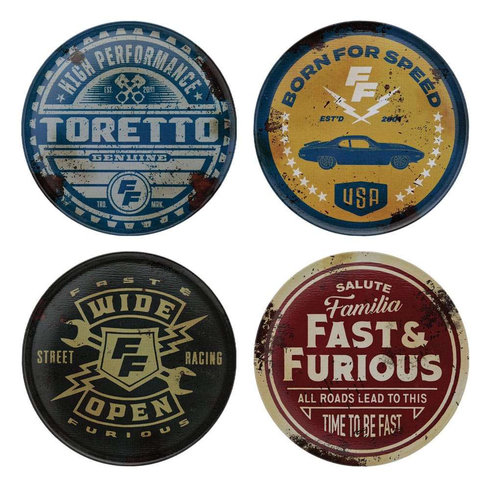 Fast & Furious Sottobicchiere 4-pack Vintage Style Fanattik