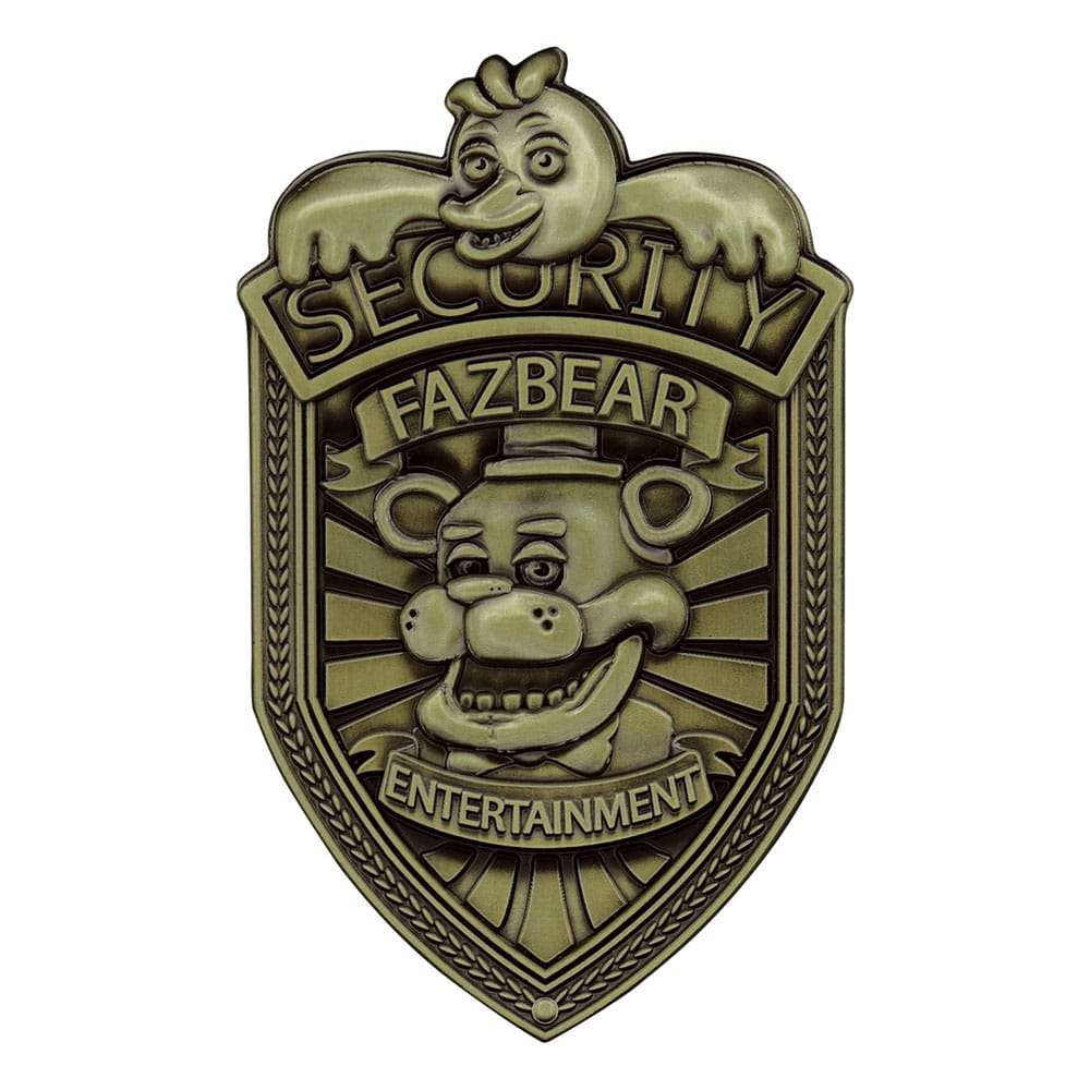 Five Nights At Freddy´s Replica Security Badge Antique Brass Edition FaNaTtik
