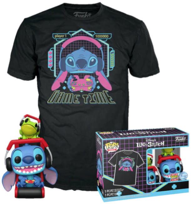 FUNKO TEE+POP DISNEY STITCH GAMER W/FROG XL DISNEY STITCH - FUNKO