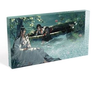 Grandmaster Of Demonic Cultivation Stampa In Acrilico Block Con Glitter Wei Wuxian & Lan Wangji Lotus Pond 17 X 10 Cm Sakami Mer