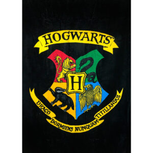 Harry Potter Telo Mare Asciugamano Nero con Stemma Hogwarts Groovy