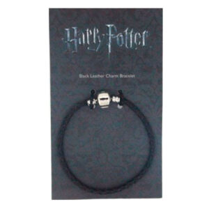 Harry Potter Black Leather Ciondolo Braccialetto The Carat Shop