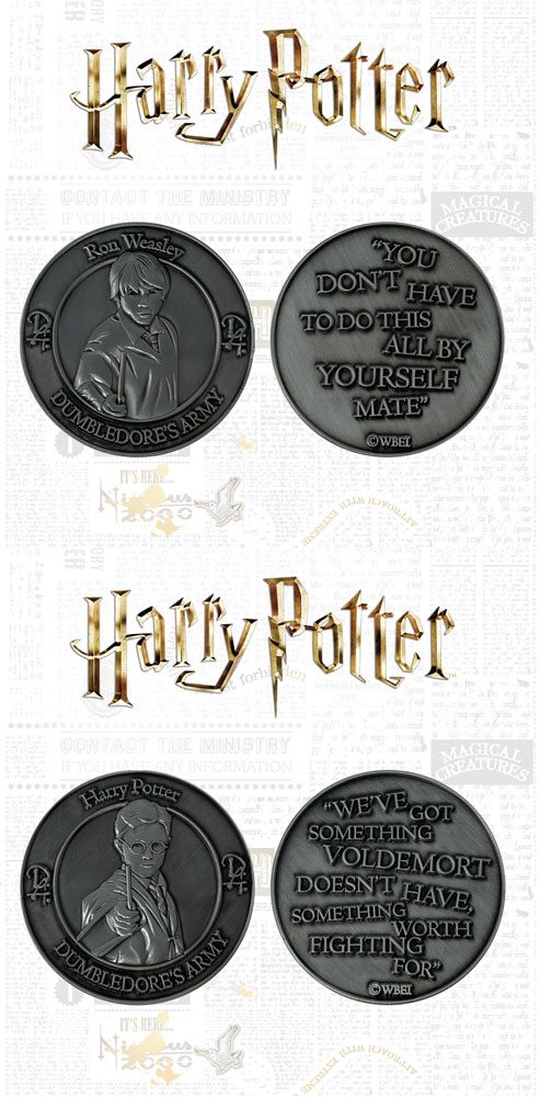 Harry Potter Collectable Coin 2-pack Silente's Army: Harry & Ron Edizione Limitata Fanattik