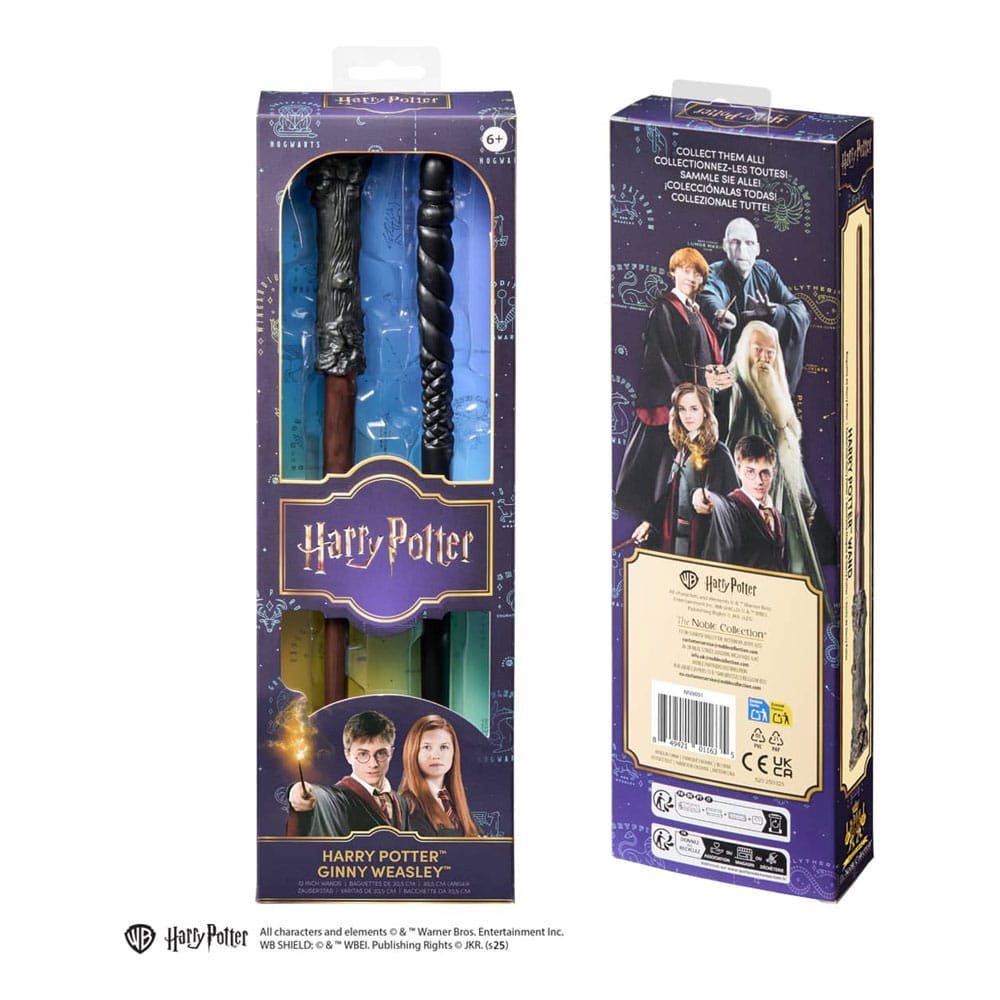 Harry Potter Twin-pack Role Play Wands Harry Potter & Ginny Weasley 30 Cm Noble Collection