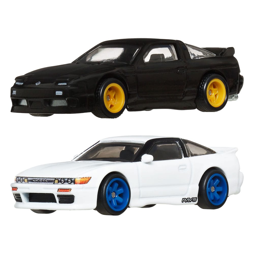 Hot Wheels Premium Car Culture Diecast Vehicle 2-Pack 1/64 '96 Nissan 180SX Type X & Nissan SilEighty Mattel