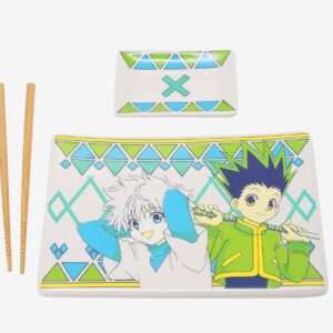 Hunter X Hunter Ceramic Sushi Set Con Bacchette Cinesi Gon & Killua Just Funky