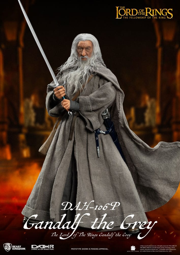 Il Signore Degli Anelli Dynamic 8ction Heroes Action Figura 1/9 Gandalf The Grey 21 Cm Beast Kingdom Toys