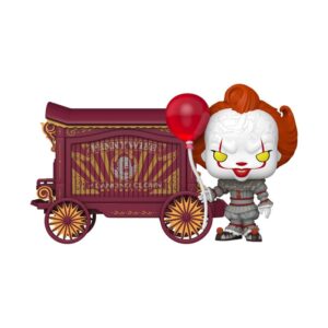 It-welcome To Derry Pop! Town Vinile Figura Pennywise & Wagon 9 Cm Funko