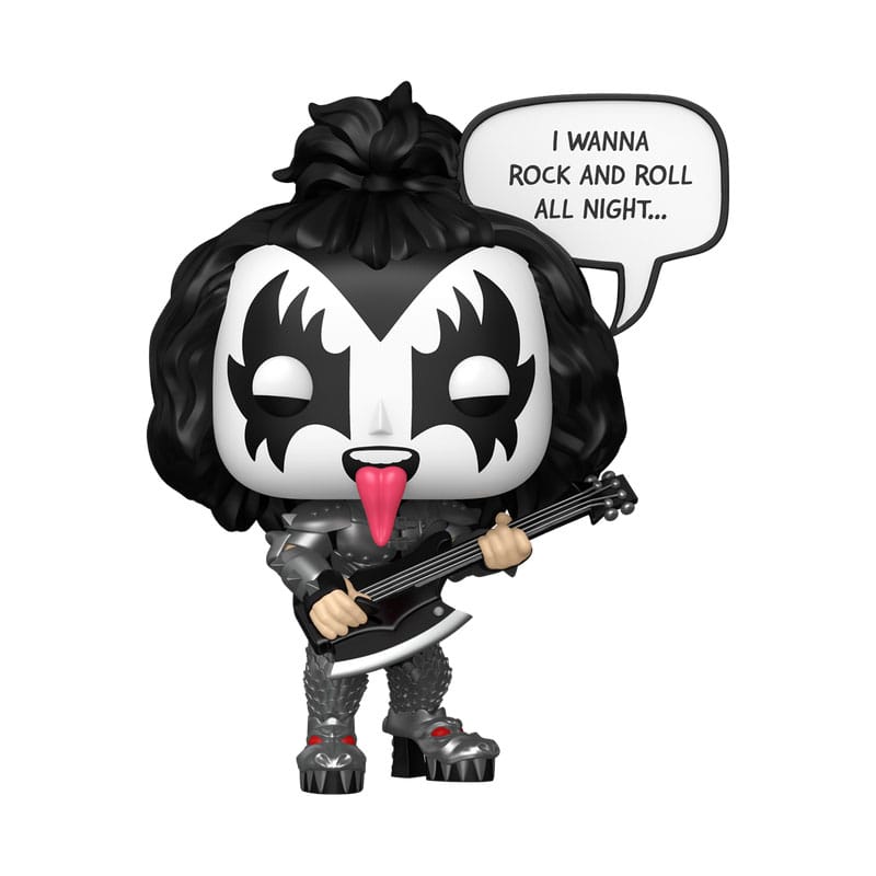 Kiss Pop! Sayings Vinile Figura The Demon(r&r All Night) 9 Cm Funko