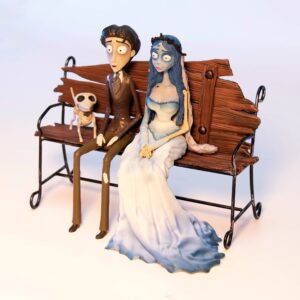 La Sposa Cadavere Statua Diorama Victor, Emily e Zero 15 Cm Sd Toys