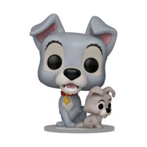 Lady E The Tramp Pop! Disney Vinile Figura Tramp W/puppy 9 Cm Funko