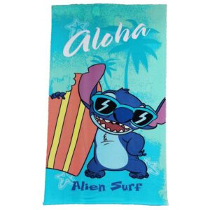 Lilo e Stitch Telo Mare Microfibra Alien Surf 70 x 140 Cm Disney