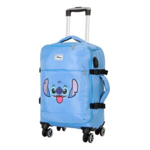 Lilo & Stitch 4-wheel Cabin Valigia Stitch Face Blue 55 Cm Karactermania