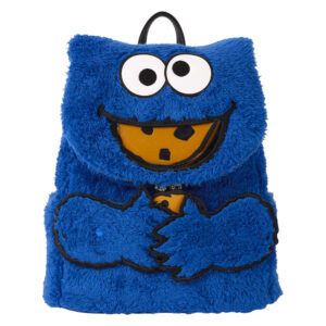 Loungefly Sesame Street Cookie Monster Peluche Zaino + Borsellino Loungefly