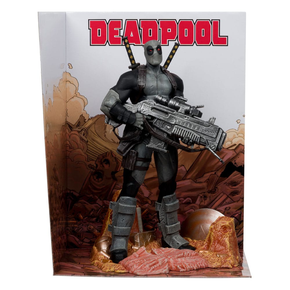 Marvel Collection Pvc Statua 1/6 Deadpool (deadpool -1)(grey Suit Chase) 27 Cm Mcfarlane Toys