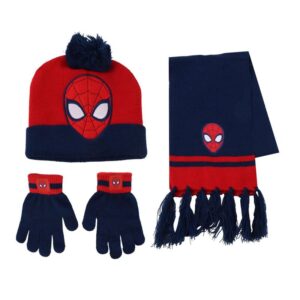 Marvel Spiderman Winter Set Scalda Collo Cappello Guanti Cerdà