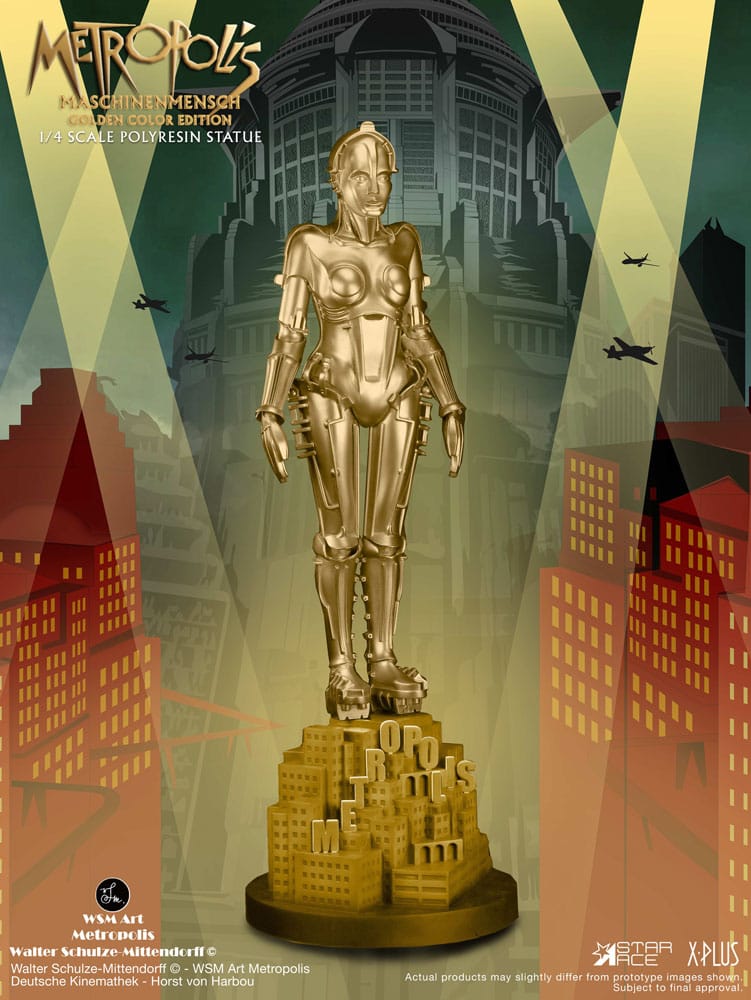 Metropolis Statua 1/4 Maschinenmensch Metallic Gold 40 Cm Star Ace Toys