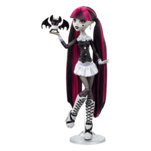 Monster High Reel Drama Bambola Draculaura In Black E White Mattel