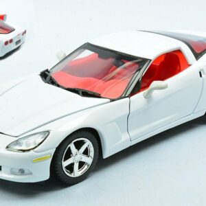 MOTORMAX MTM73270W CHEVROLET CORVETTE C6 COUPE' 2005 WHITE 1:24 Modellino
