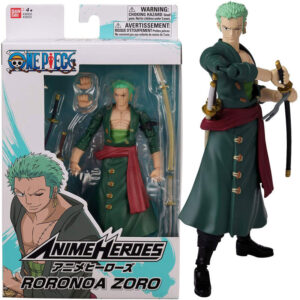 One Piece Anime Heroes Monkey Roronoa Zoro Figura 17cm Bandai